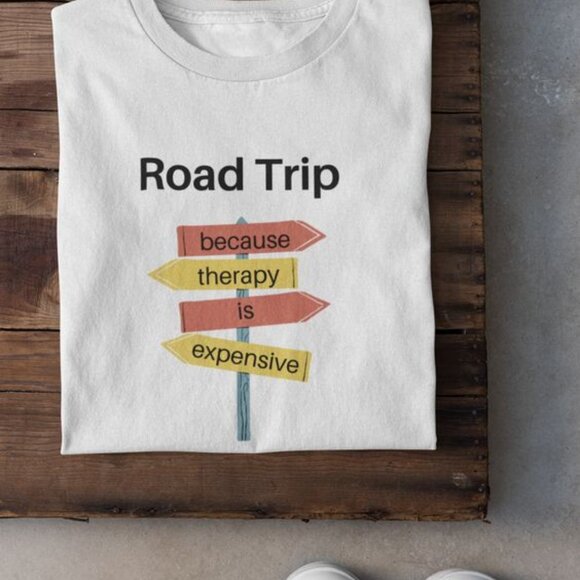 Gildan Other - Road Trip Therapy Funny T-Shirt, Outdoor Summer Shirt, Trip Lovers Shirt